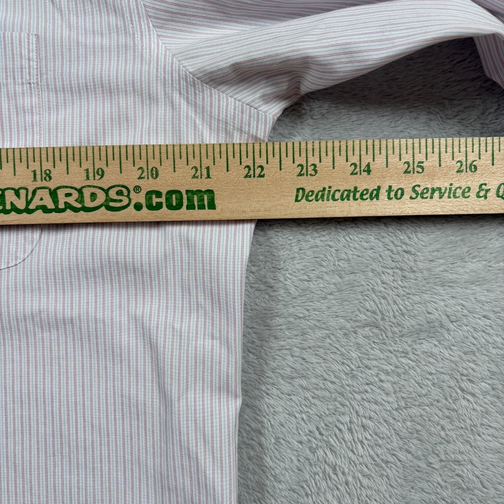 Brooks Brothers Regent Dress Shirt Mens 15.5-34 White Red Micro Stripe Non Iron - Picture 5 of 7